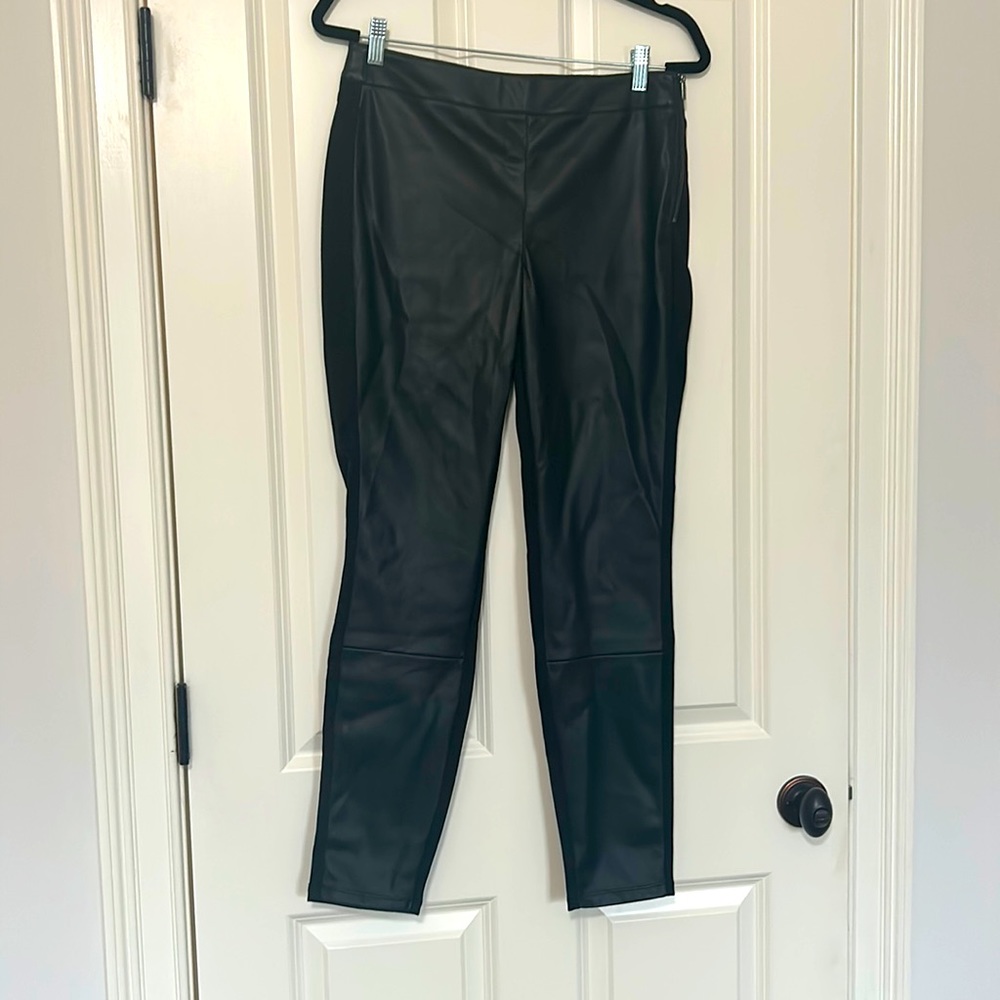 White House black market faux leather jegging